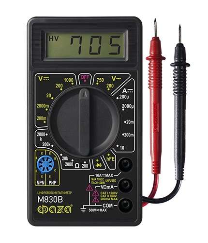 Мультиметр цифровой M830B ФАZА 5000377 Мультиметр цифровой M830B ФАZА 5000377