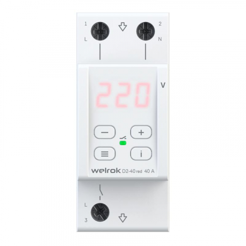 Реле напряжения D2-40 red Welrok 4660251140083 Реле напряжения D2-40 red Welrok 4660251140083