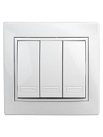 Выключатель 3-кл. СП Plano 10А IP20 1-106-01 250В бел. Intro Б0027605