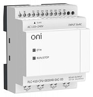 Модуль ЦПУ ПЛК 410 8 DI 4 RO 220В AC с Ethernet портом без экрана ONI PLC-410-CPU-08D04R-0AC-00