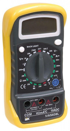 Мультиметр цифровой Master MAS838L IEK TMD-3L-838 Мультиметр цифровой Master MAS838L IEK TMD-3L-838