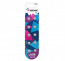 Элемент питания алкалиновый "таблетка" AG11 LR58 (блист.10шт) Космос KOCG11(LR58)10BL