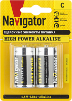 Элемент питания алкалиновый 94 754 NBT-NE-LR14-BP2 (блист.2шт) Navigator 94754