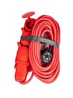 Удлинитель на каучуковой колодке 3х10м 16А IP44 250В 4кВт каучук КГ 3х2.5 красн. УХз16 Россия КОСМОС YKsm10m-3g(16A)KG-R