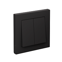 Выключатель 2-кл. СП AtlasDesign 10А IP20 (сх. 5) 10AX в сборе карбон SE ATN001052