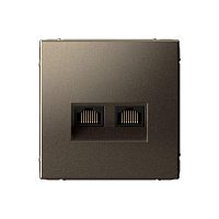 Розетка двойная компьютерная ArtGallery RJ45+RJ45 кат. 6A механизм мокко SE GAL000688