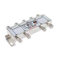 Делитель ТВх8 + 9шт F 5-1000 МГц (Silver) box (уп.5шт) Rexant 05-6105