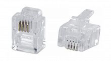 Коннектор телефонный неэкранир. RJ-11/RJ-12 6P4C Cabeus 7012c