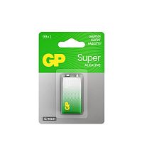 Элемент питания алкалиновый "крона" 6LR61 9В Super Alkaline G-Tech 1604AA21-5CRSBC1 10/200 (блист.1шт) GP 1219