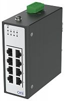 Коммутатор промышленный неуправляемый ISU-430 Ethernet 8 портов 10/100BaseT разъем RJ45 24В AC/12/24/48В DC с резервированием ONI ISU-430-8FE0000000000