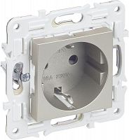 Розетка SKANDY 16А с заземл. защ. шторки SK-R04Sh шампань IEK SK-R14-16-K37