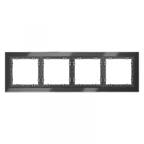 Рамка 4-м S70 стеклян. графит Voltum VLS110407
