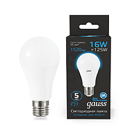 Лампа светодиодная Black 16Вт A60 6500К холод. бел. E27 1520лм GAUSS 102502316
