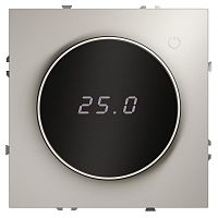Терморегулятор электронный S70 с индикацией и датчиком для теплого пола механизм кашемир Voltum VLS070103