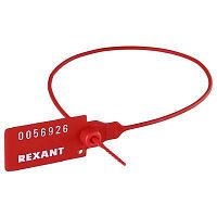 Пломба пластиковая номерная 350мм красн. REXANT 07-6131
