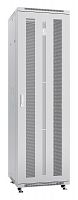Шкаф монтажный телекоммуникационный напольн. ND-05C-42U60/60 19дюйм 42U 600х600х2055мм для распределит. и серверн. оборудования; передн. и задн. перфорир. двери ручка с замком RAL 7035 сер. Cabeus 7227c