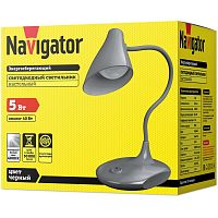 Светильник светодиодный 14 225 NDF-D027-5W-4K-BL-LED 5Вт 4000К 300лм настольный на основании черн. Navigator 14225