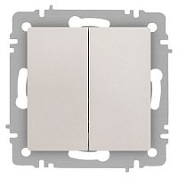 Выключатель 2-кл. СП Accent 6-104-06 10А IP20 250В AL/CU перламутр. Intro Б0063491