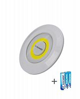 Фонарь-подсветка 3Вт COB LED 3xAAA (R03) корпус ABS-пластик самокл. поверхность в комплекте двустор. скотч КОСМОС KOC308B