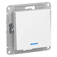 Механизм выключателя 1-кл. СП AtlasDesign 10А IP20 (сх. 1а) 10AX с подсветкой бел. SchE ATN000113