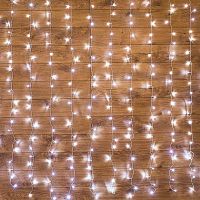 Гирлянда светодиодная "Светодиодный Дождь" 3х2м 240LED бел. IP20 230В свечение с динамикой провод прозр. Neon-Night 235-091