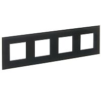 Рамка 4-м SKANDY SK-F24G стекло графит IEK SK-M42-G-K53