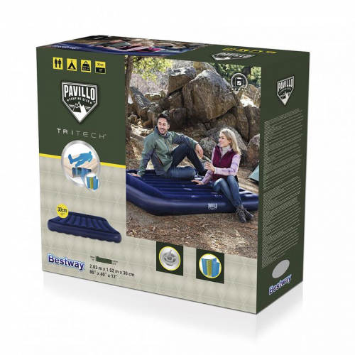 Матрас надувной 203х152х30см с подголовником (67682) Bestway 6941607337820 фото 4 Матрас надувной 203х152х30см с подголовником (67682) Bestway 6941607337820 фото 4