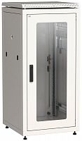Шкаф сетевой 19дюйм LINEA N 24U 600х600мм стеклянная передняя дверь задняя металлическая сер. ITK LN35-24U66-GM