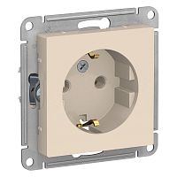 Механизм розетки 1-м СП AtlasDesign 16А с заземл. беж. SchE ATN000243