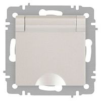 Розетка 1-м СП Accent 6-203-06 16А IP20 250В 2P+E Schuko с крышкой AL/CU перламутр. Intro Б0063429