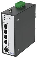 Коммутатор промышленный неуправляемый ISU-430 Ethernet 5 портов 10/100BaseT разъем RJ45 24В AC/12/24/48В DC с резервированием ONI ISU-430-5FE0000000000