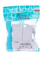Механизм выключателя 2-кл. с индик. СП VESNA бел. LEZARD 742-0288-112