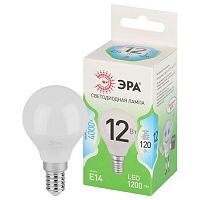 Лампа светодиодная GREEN LINE P45-12W-840-E14 GL 12Вт шар 4000К яркий свет бел. E14 Эра Б0067049