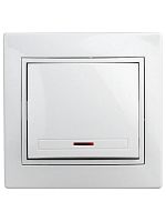 Выключатель 1-кл. СП Plano 10А IP20 1-102-01 250В с подсветкой бел. Intro Б0027597