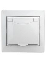 Розетка СП Plano 2P+E Schuko 1-203-01 16А-250В с крышкой IP20 бел. Intro Б0027611