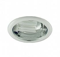 Светильник Downlight 226 03 01 круглый встраиваемый для компакт. люм. лампы 2х26Вт E27 со стеклом бел. ИТАЛМАК IT8144