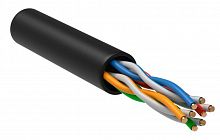 Кабель витая пара U/UTP кат.5E 4х2х24AWG solid LSZH черн. (305м) (м) ITK LC3-C5E04-129