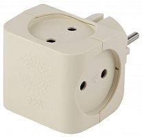 Разветвитель 4-м без заземл. 16А IP20 SP-4-I сл. кость Эра Б0008206