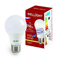 Лампа светодиодная LED A60 220В 9Вт E27 750лм 3000К BELLIGHT 88297787