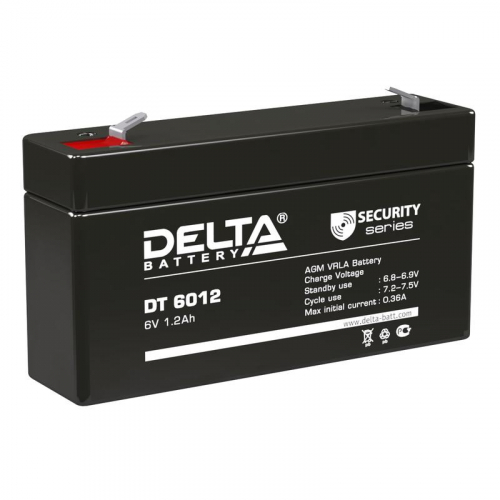 Аккумулятор 6В 1.2А.ч Delta DT6012 Аккумулятор 6В 1.2А.ч Delta DT6012