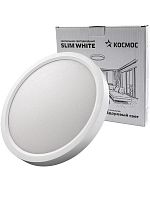 Светильник светодиодный SLIM WHITE 24Вт 6500К IP40 1660лм 230В 230х25мм КОСМОС KSlim24w_W6500K