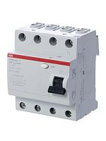 Выключатель дифференциального тока (УЗО) 4п 25А 30мА тип AC FH204 ABB 2CSF204004R1250