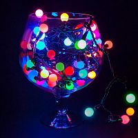 Гирлянда "LED ШАРИКИ" 20мх1.75 см 200LED 58Вт 220В IP44 мульти. NEON-NIGHT 303-509