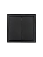 Выключатель 2-кл СП ZIMA IP20 10А безвинт. зажим черн. бархат LEZARD 704-4288-101QC