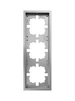 Рамка 3-мест. горизонт. ZIMA сер. матов. LEZARD 704-7400-148