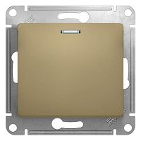 Механизм переключателя проходного 1-кл. СП Glossa 10А IP20 (сх. 6а) 10AX с подсветкой титан SchE GSL000463