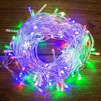Гирлянда светодиодная универсальная 10м 100LED мультиколор с контроллером провод ПВХ прозр. Neon-Night 304-029