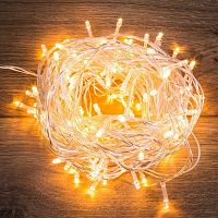 Гирлянда светодиодная "Твинкл Лайт" 20м 160LED тепл. бел. провод ПВХ бел. прозр. Neon-Night 303-306