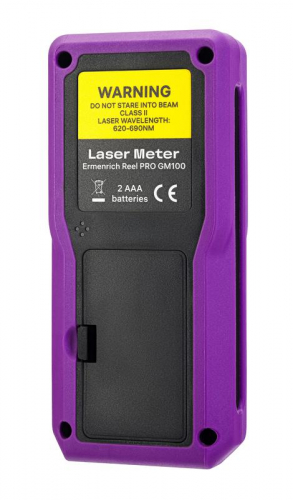 Рулетка лазерная Reel PRO GM100 фиолет. Ermenrich 85313 фото 4