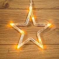 Фигура светодиод. "Звездочка" на присоске (батарейки 3хААА в компл.) 8LED 185х185х10мм тепло-бел. 1Вт 4.5В IP20 NEON-NIGHT 501-011
